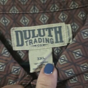 Duluth Trading Co. Geometric Pattern Shirt 3XL